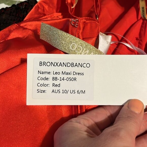 Red Bronx and Banko Leo maxi dress size 6. - Picture 7 of 7